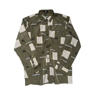 Marithe Francois Girbaud Long Sleeve Button Up Mens Shirt Multicolor AOP Sz XXXL